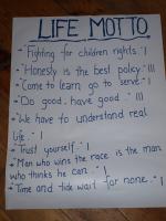 Životní motta studentů ze SECMOLu - výstup z La Ngonpo lesson